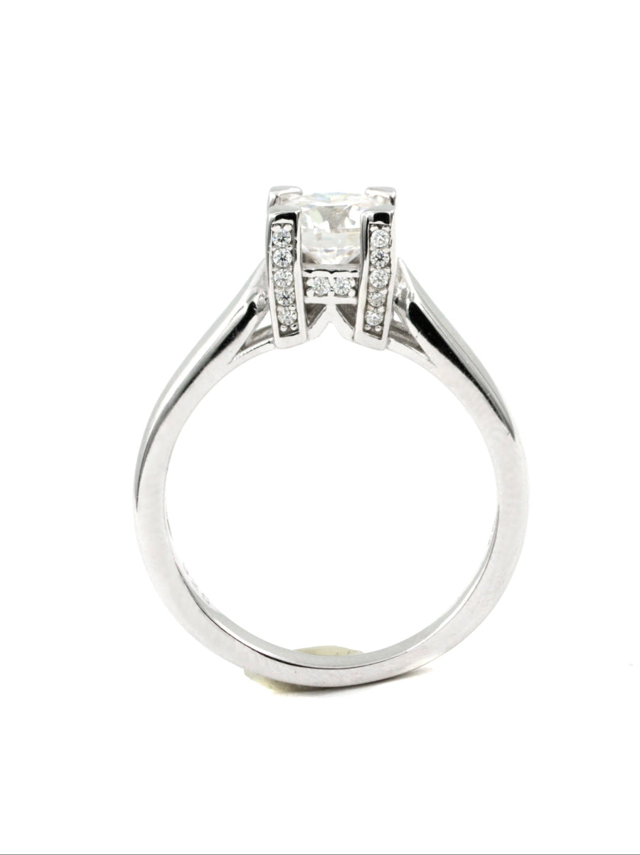 925 Silver 1.2Ctw. Moissanite Engagement Ring