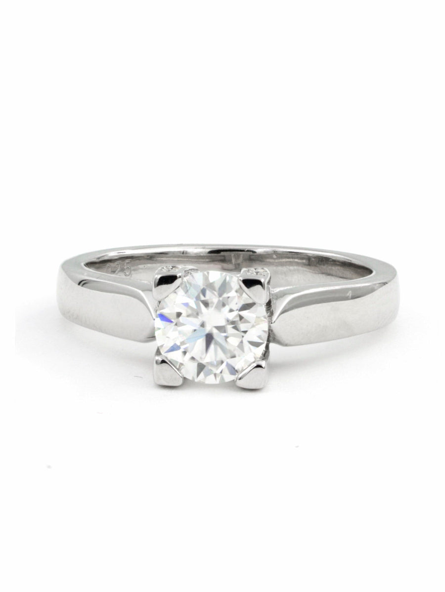 925 Silver 1.2Ctw. Moissanite Engagement Ring
