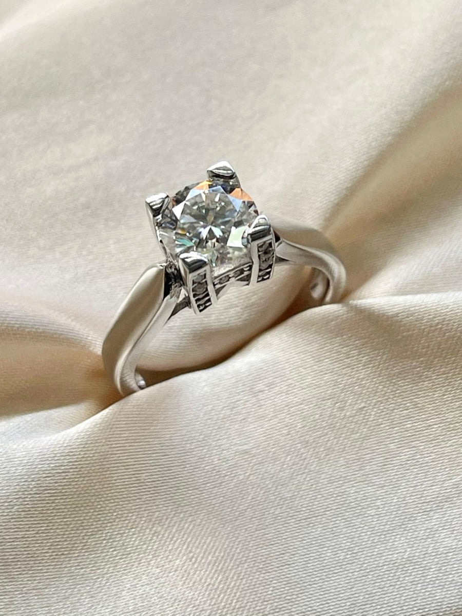 925 Silver 1.2Ctw. Moissanite Engagement Ring