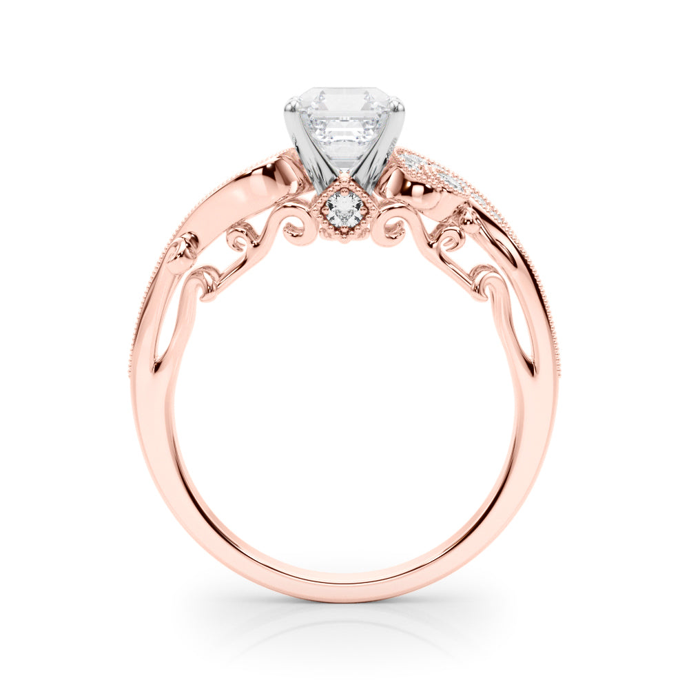 Vintage Inspired Asscher Engagement Ring