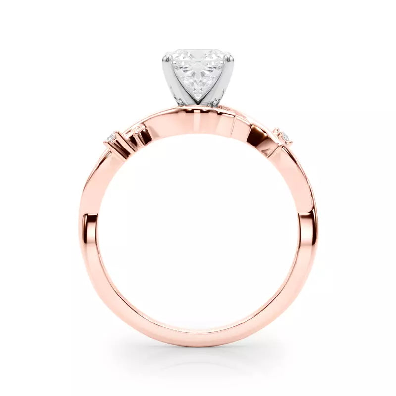 Nature Inspired Cushion Engagement Ring