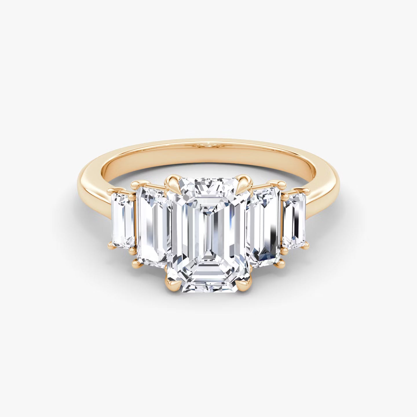 The Five Stone Heirloom Emerald Engagement Ring