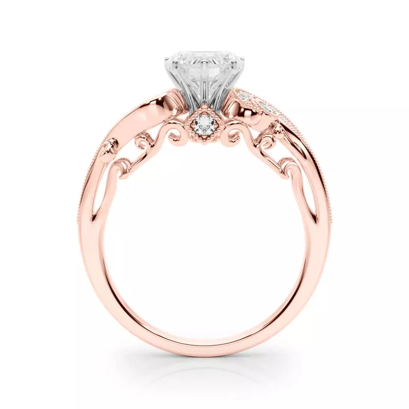 Vintage Inspired Heart Engagement Ring