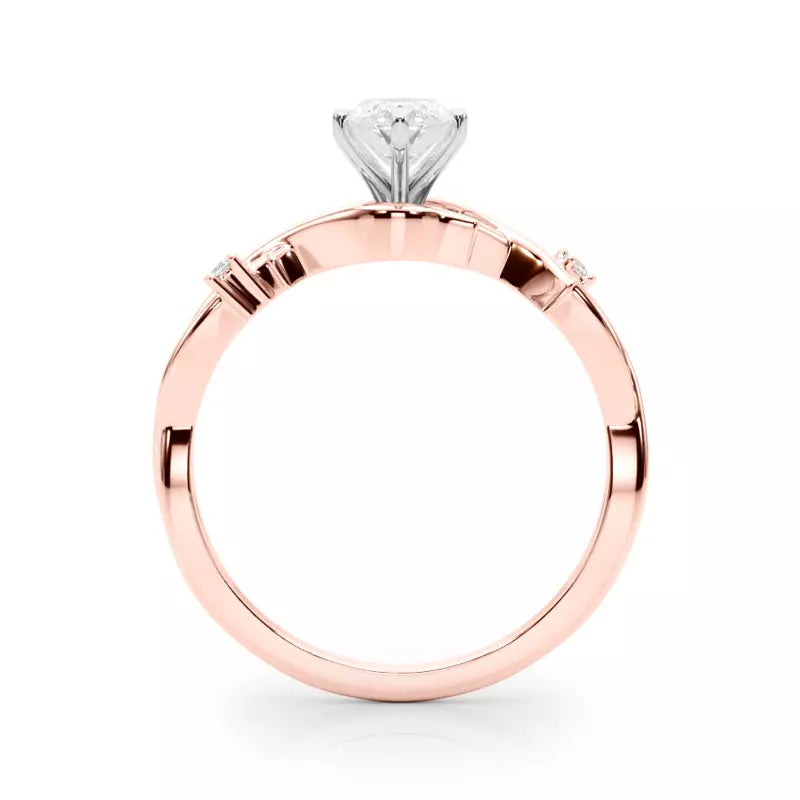 Nature Inspired Marquise Engagement Ring