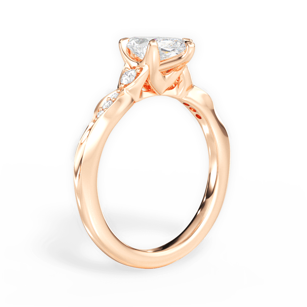 Marquise Cut Vintage Diamond Accent Engagement Ring