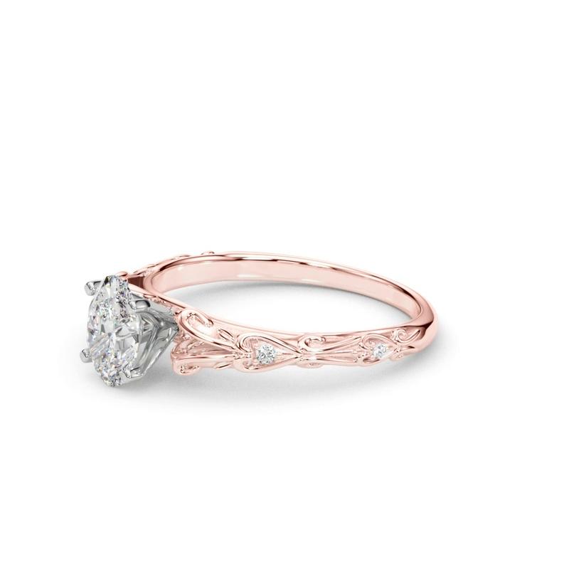 Vintage Inspired Oval Engagement Ring