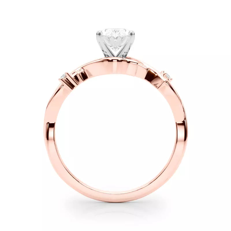 Nature Inspired Oval Engagement Ring