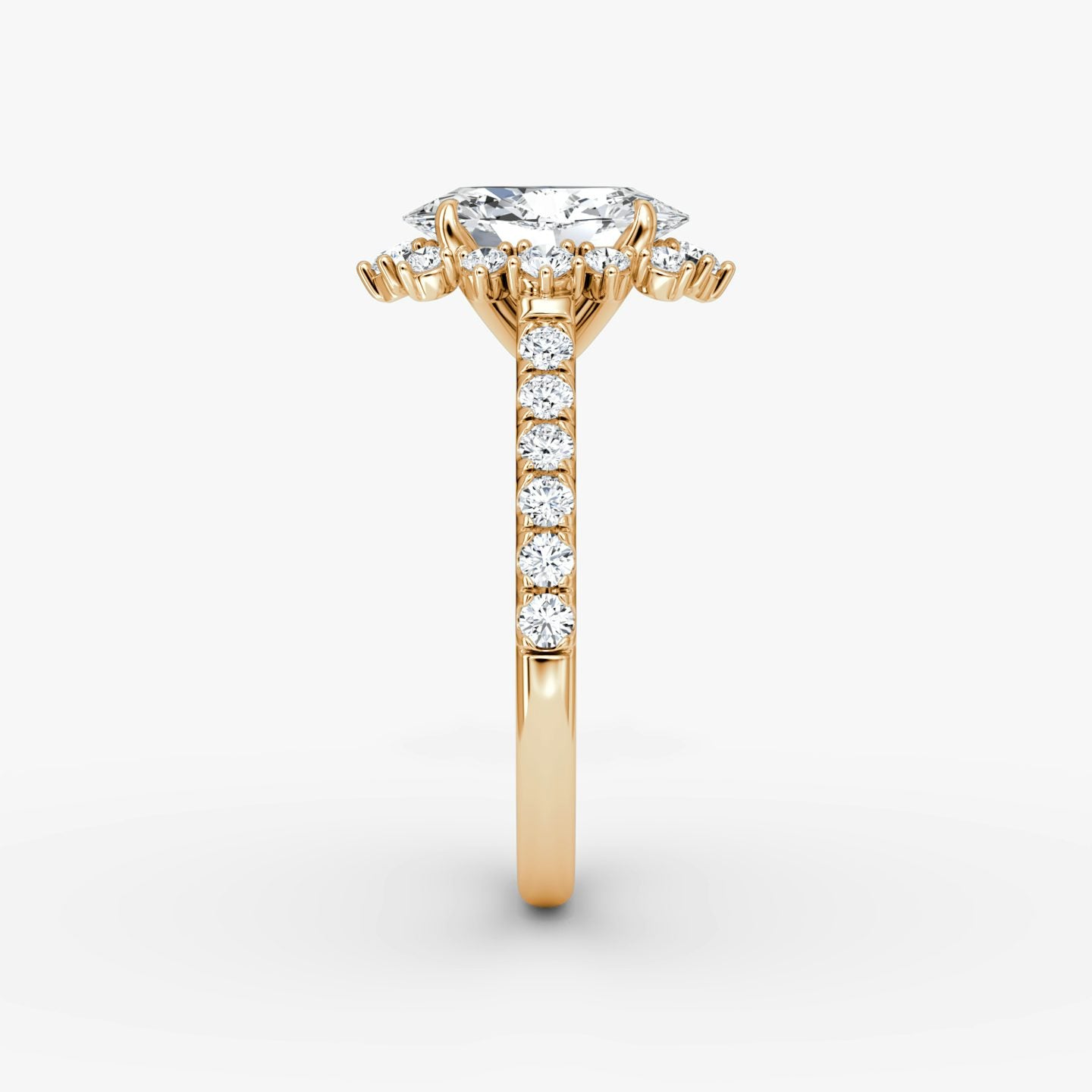 The Aurora Halo Oval Engagement Ring