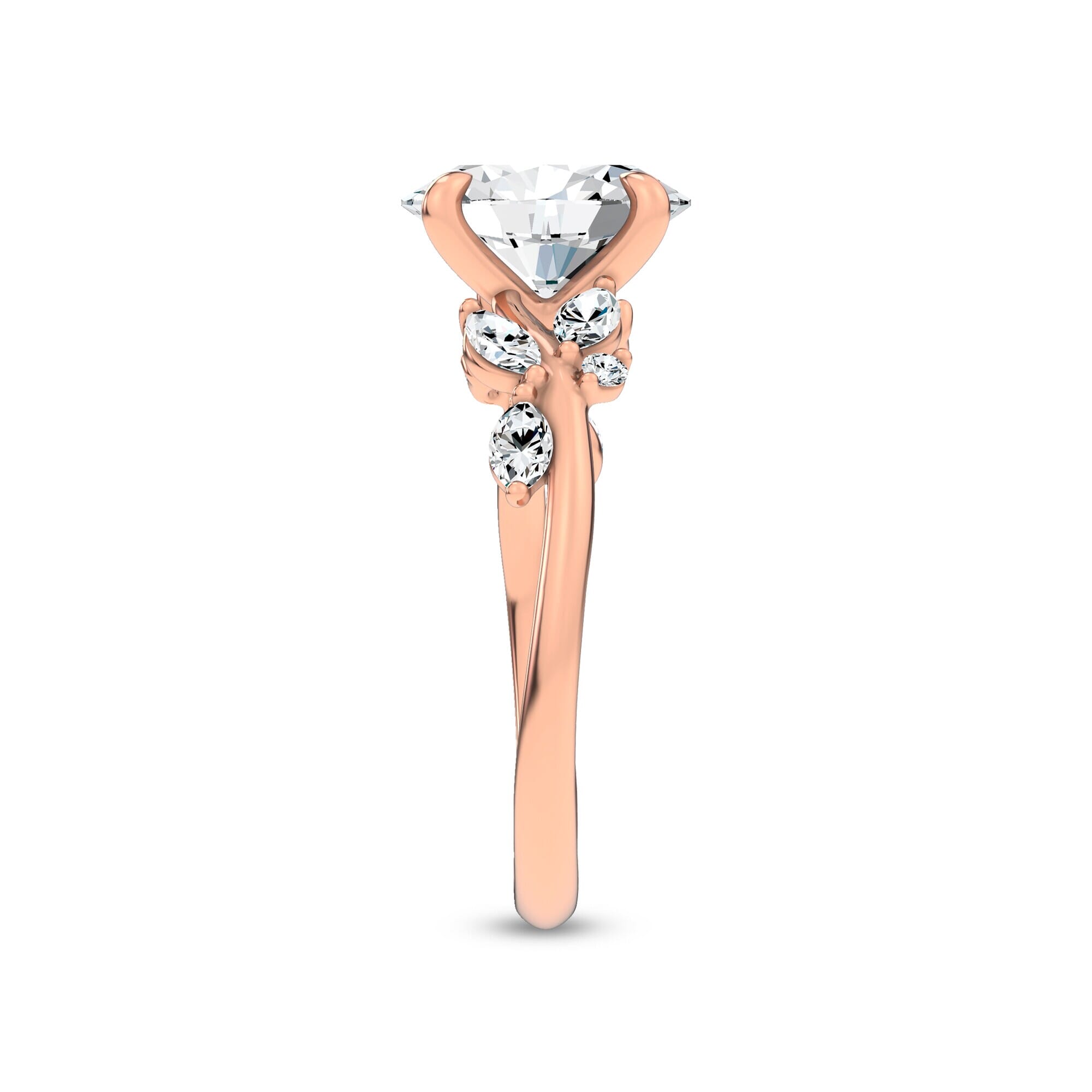 Nature-Inspired Engagement Oval Ring