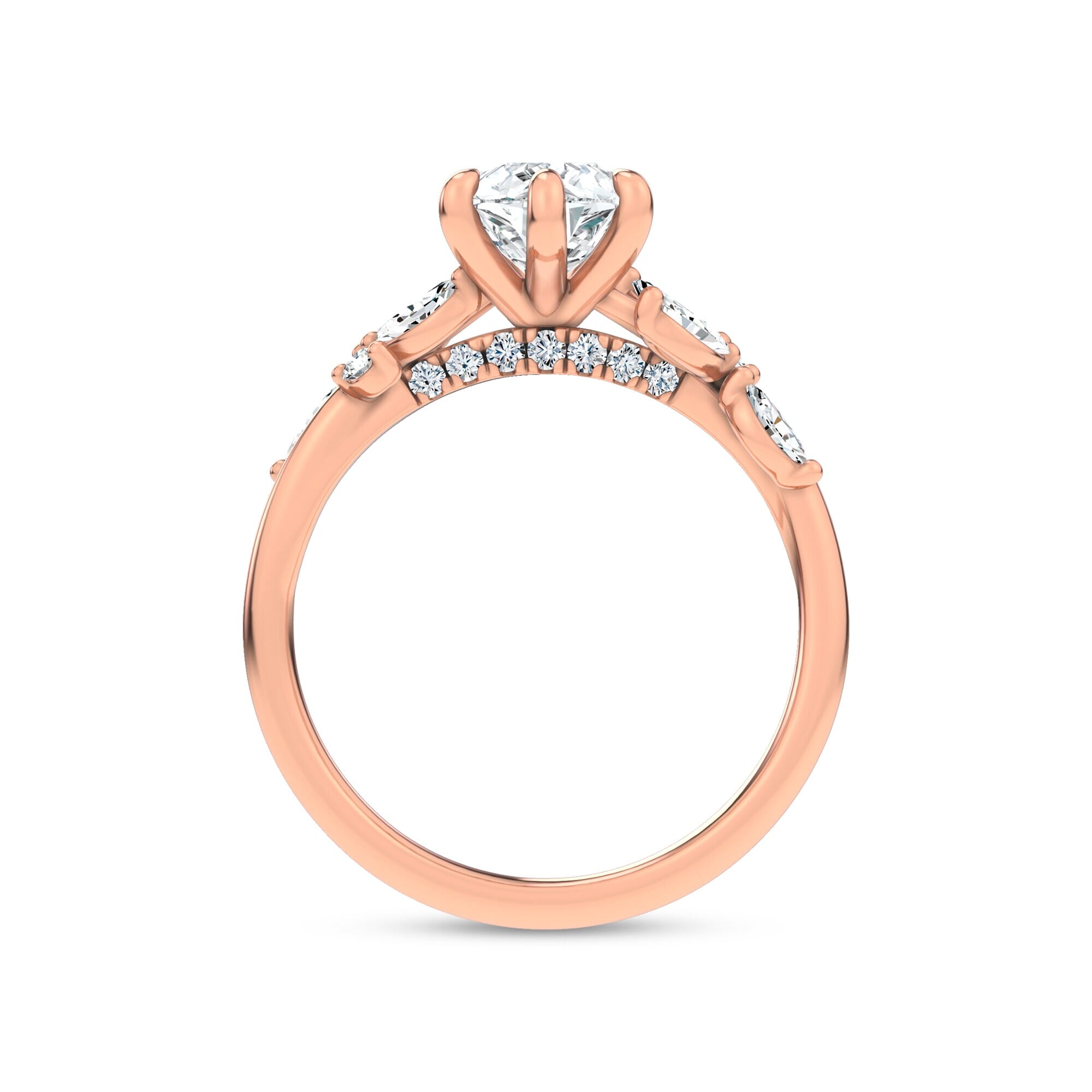 Nature-Inspired Engagement Pear Ring