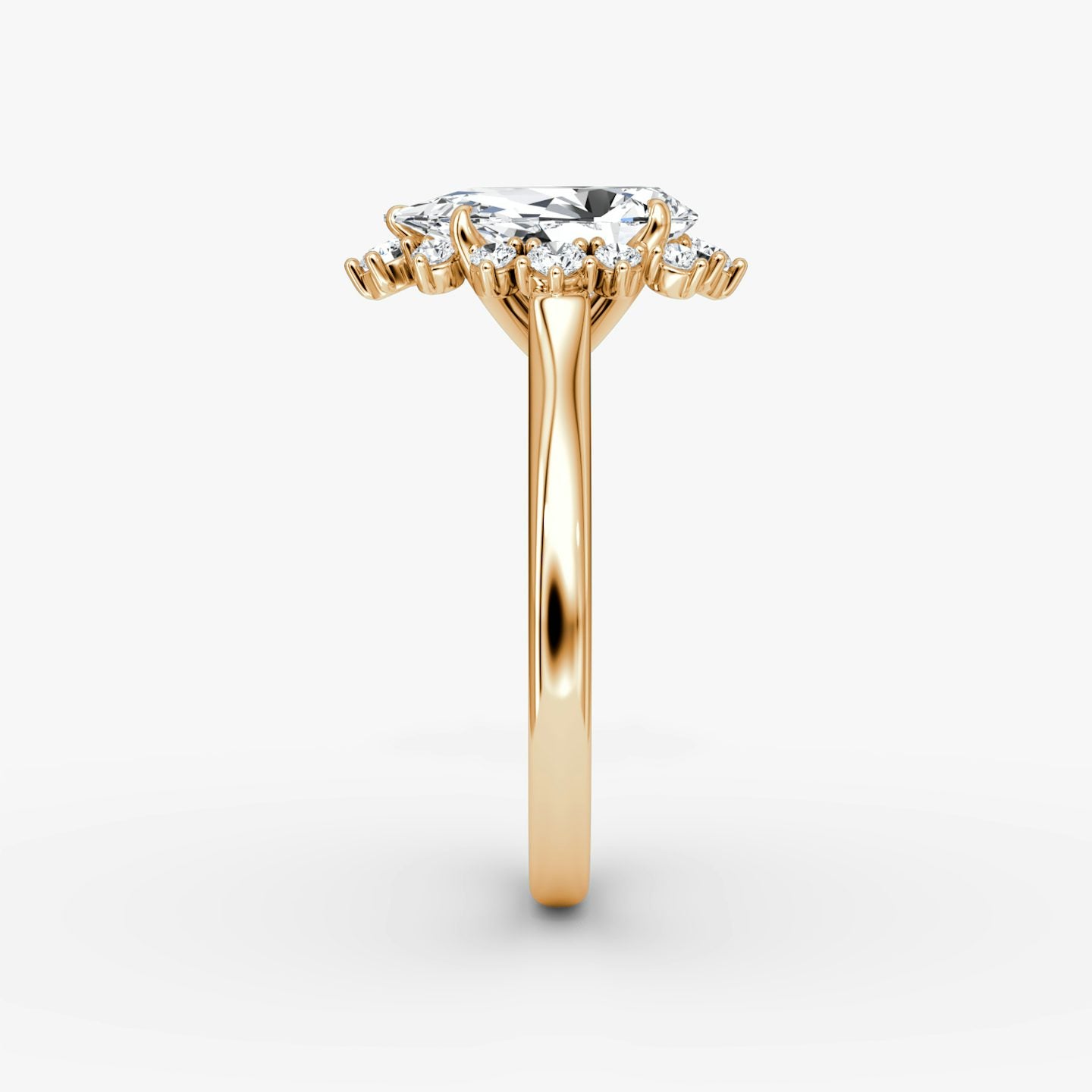 The Aurora Halo Pear Engagement Ring