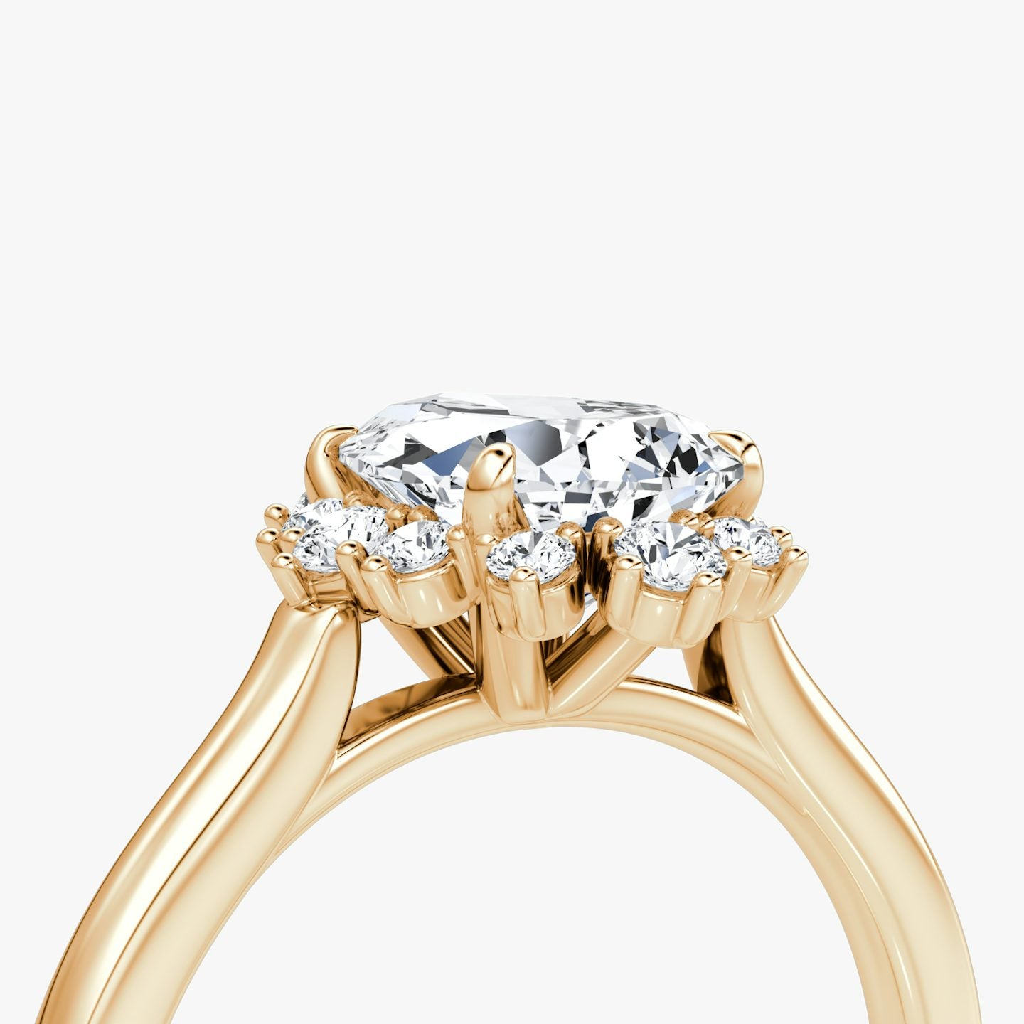 The Aurora Halo Pear Engagement Ring