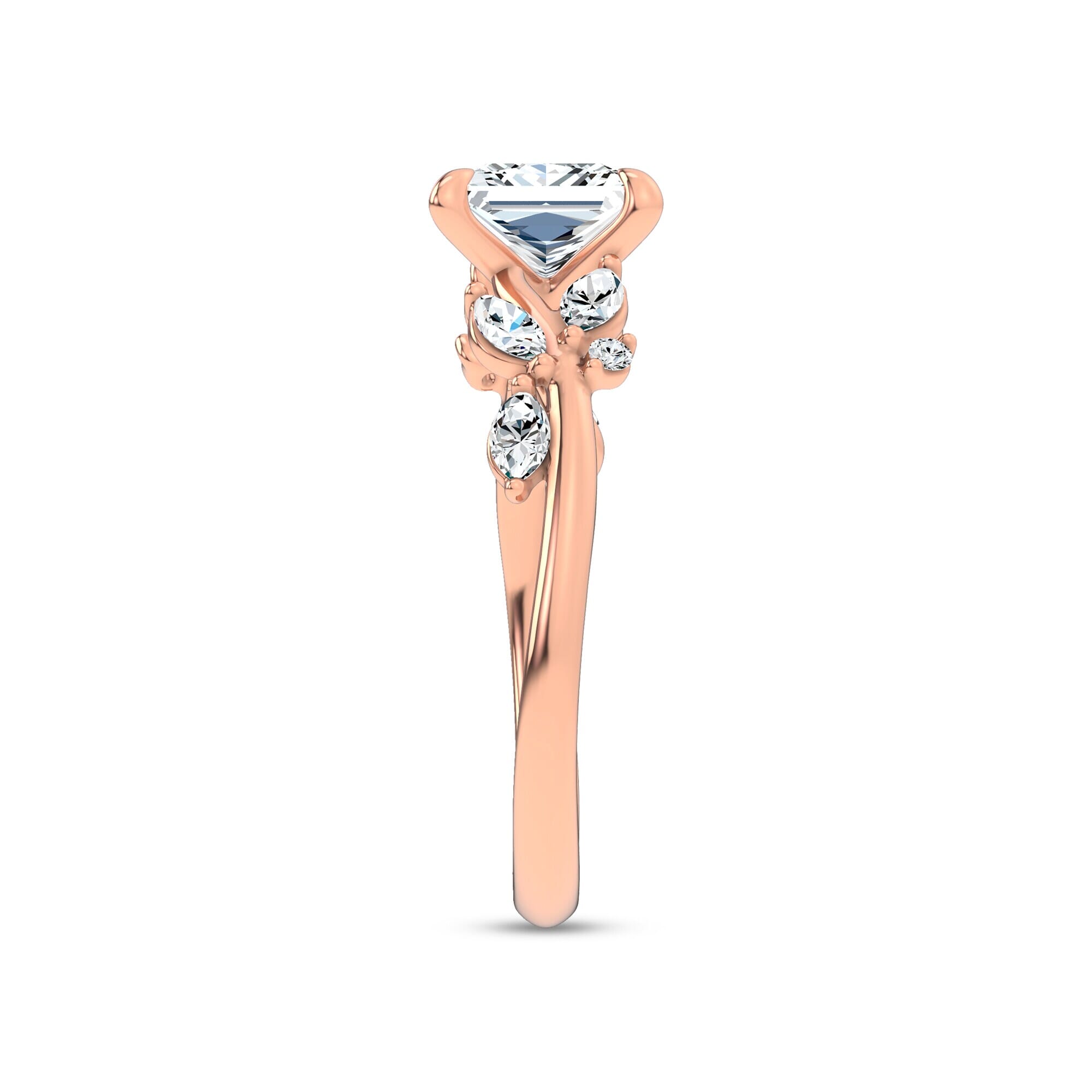 Nature-Inspired Engagement Princess Ring