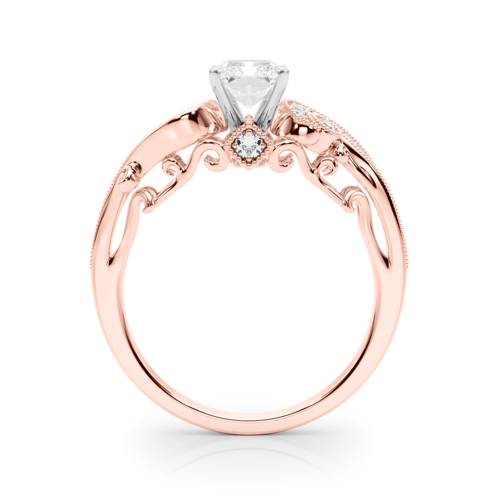 Vintage Inspired Radiant Engagement Ring