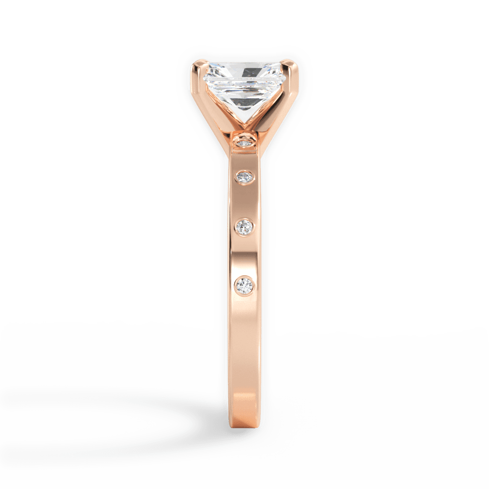 Radiant Cut Diamond Band Engagement Ring
