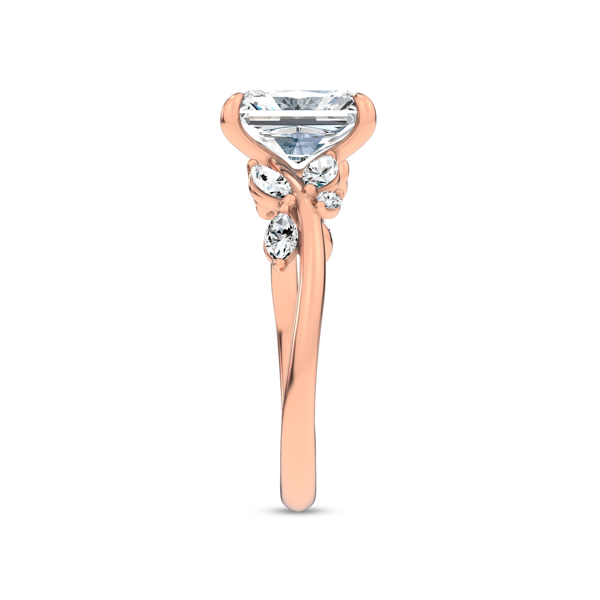 Nature-Inspired Engagement Radiant Ring