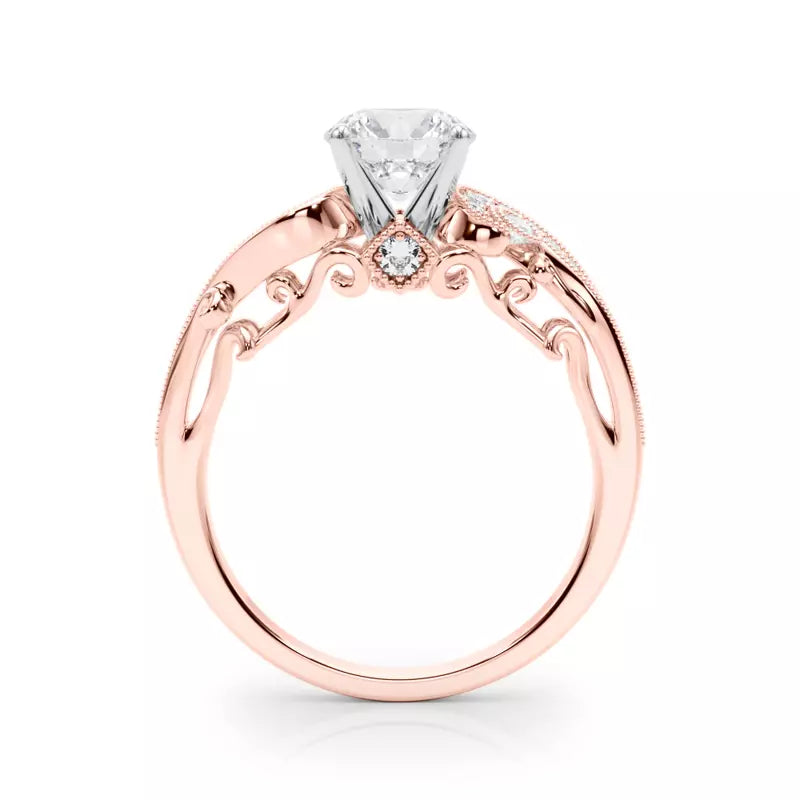 Vintage Inspired Round Engagement Ring