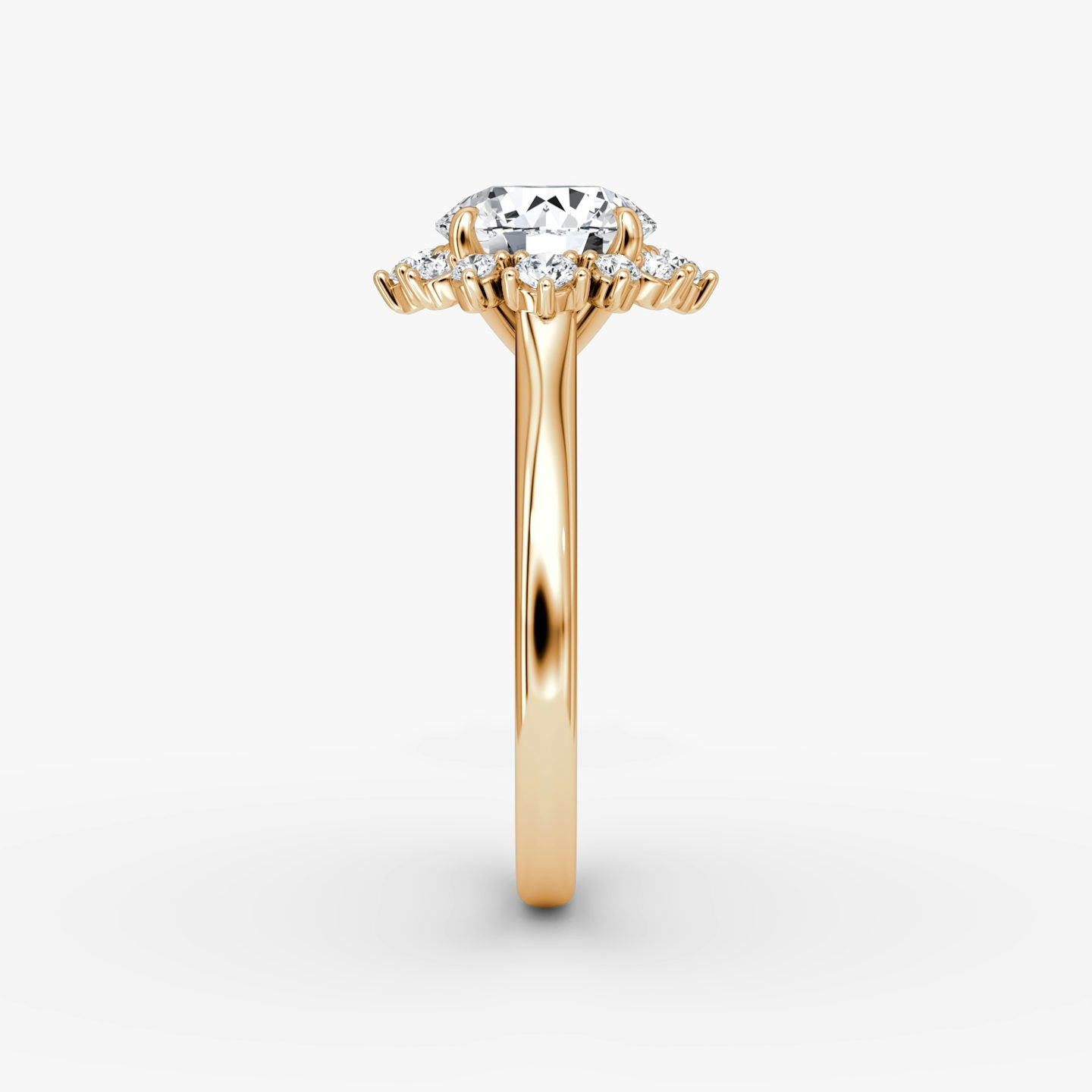 The Aurora Halo Round Brilliant Engagement Ring