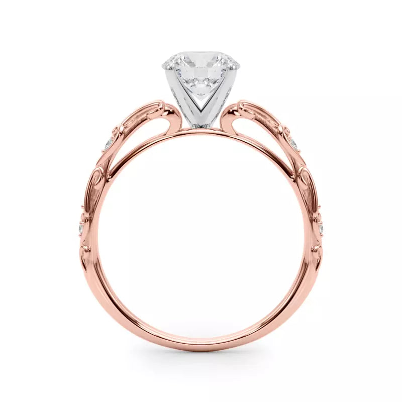 Vintage Inspired Round Engagement Ring
