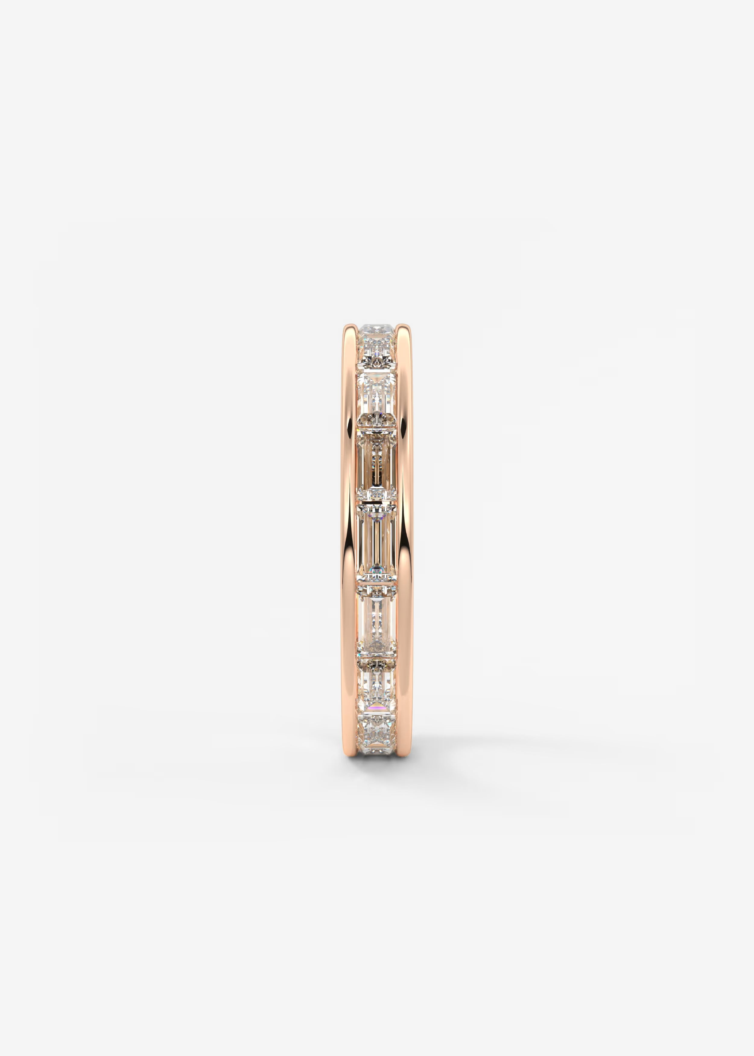 Baguette-Cut Full Eternity Band with Sleek Channel Setting