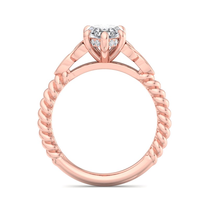 Twisted Vine Artisan Marquise Lab Grown Diamond Center Engagement Ring