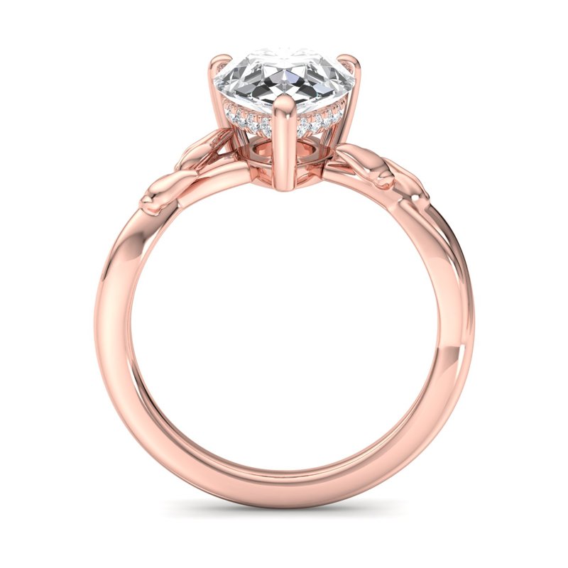 Nature-Inspired Pear Lab Grown Diamond Center Engagement Ring
