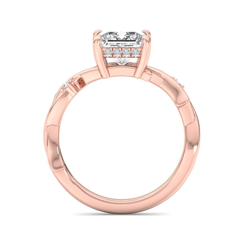Intertwined Grace Princess Lab Grown Diamond Center Engagement Ring