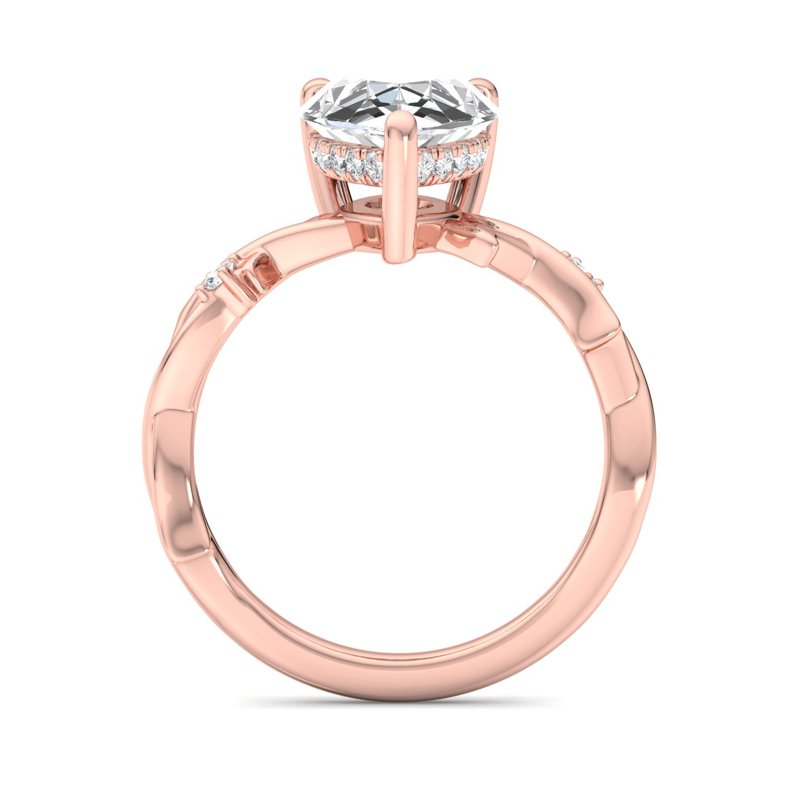 Intertwined Grace Pear Lab Grown Diamond Center Engagement Ring