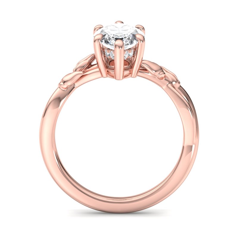 Nature-Inspired Marquise Lab Grown Diamond Center Engagement Ring