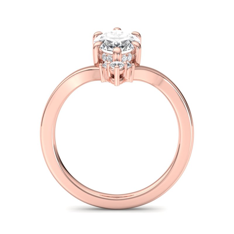 Radiant Tiered Sparkle Marquise Lab Grown Diamond Center Engagement Ring
