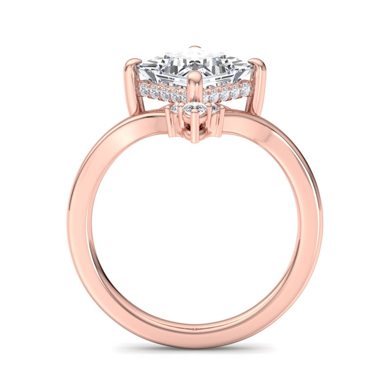 Radiant Tiered Sparkle Princess Lab Grown Diamond Center Engagement Ring