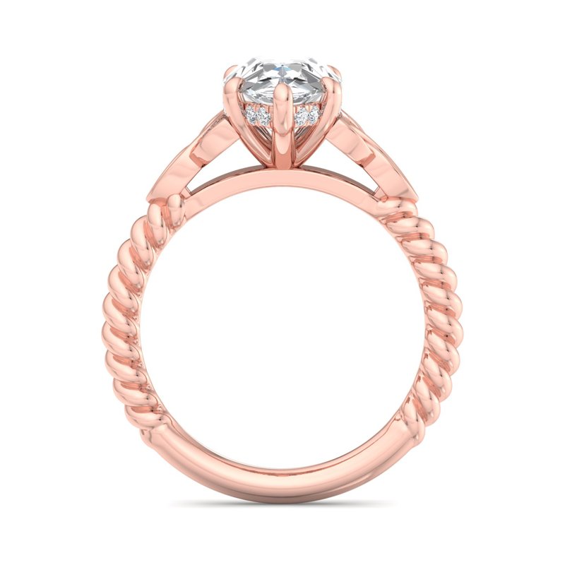 Twisted Vine Artisan Pear Lab Grown Diamond Center Engagement Ring