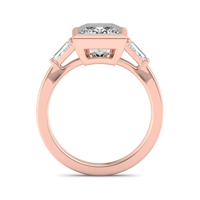 Timeless Bezel-Set Princess Lab Grown Diamond Center Engagement Ring