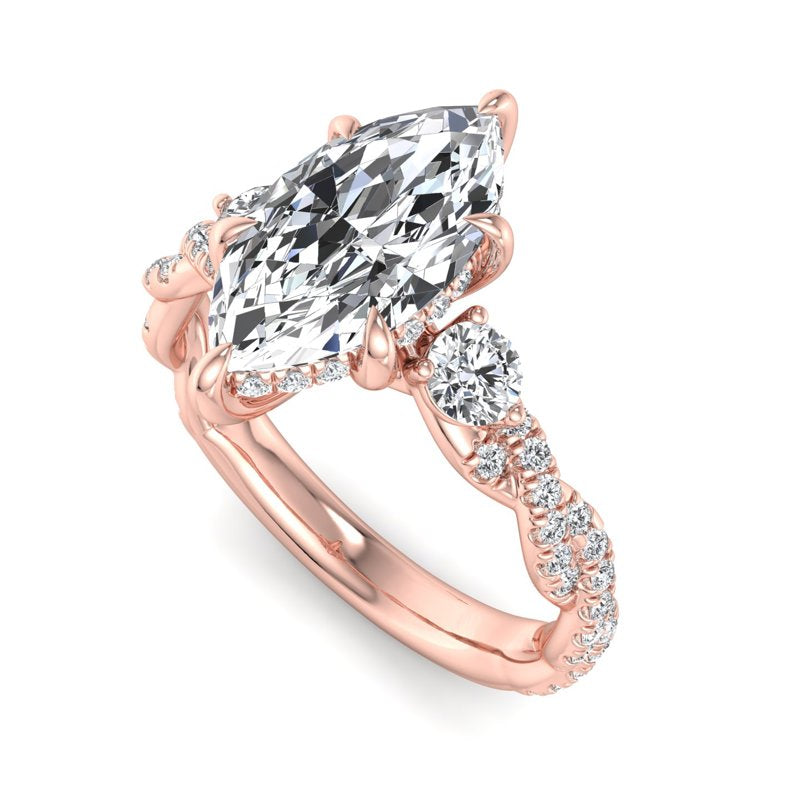 Marquise Lab Grown Diamond Center Engagement Ring