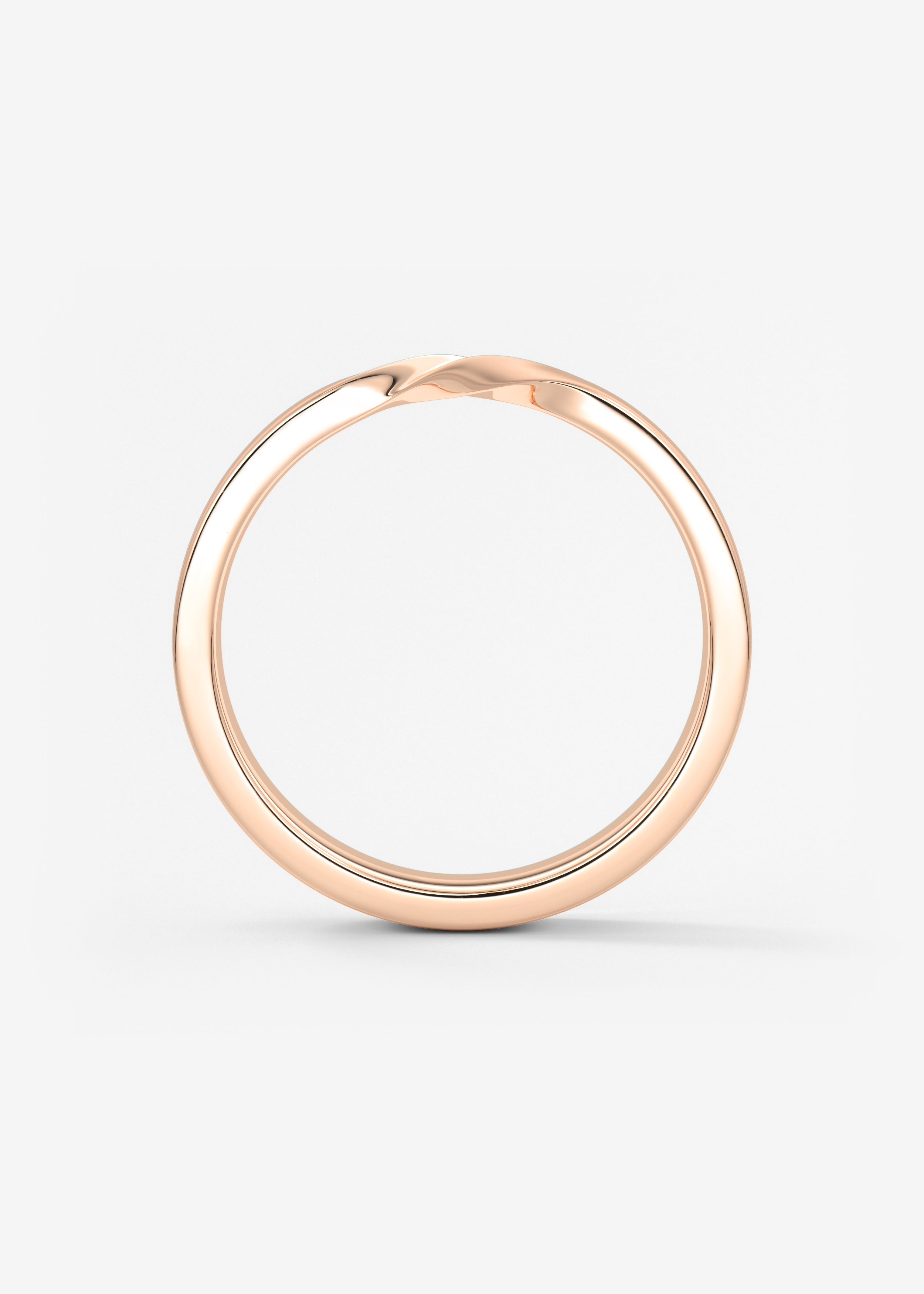 Polished Gold Band with Sculpted Wave‑Form Groove