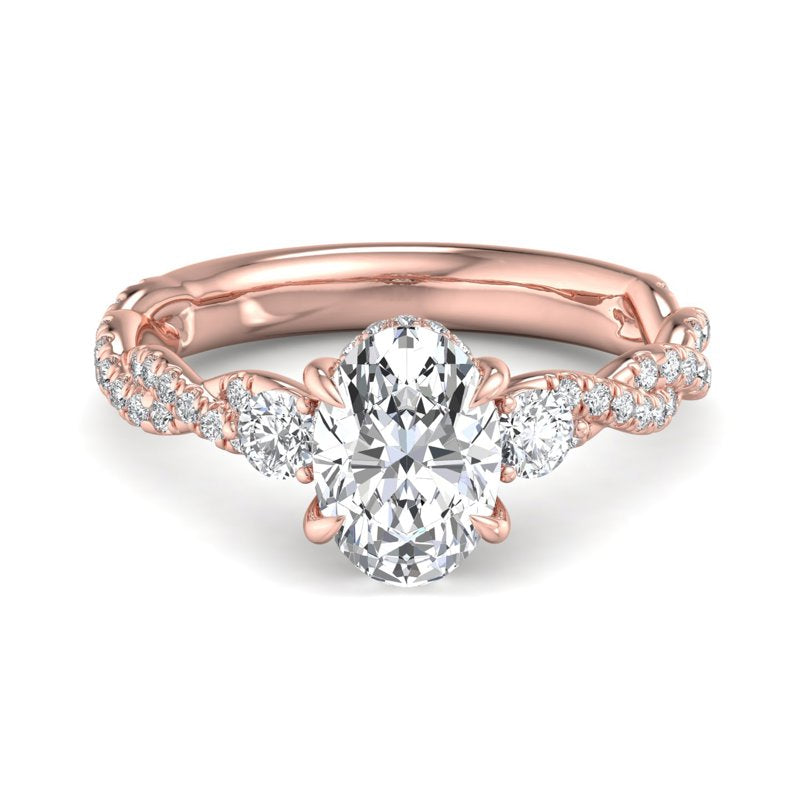 Oval Lab Grown Diamond Center Engagement Ring