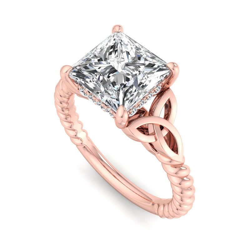 Twisted Vine Artisan Princess Lab Grown Diamond Center Engagement Ring