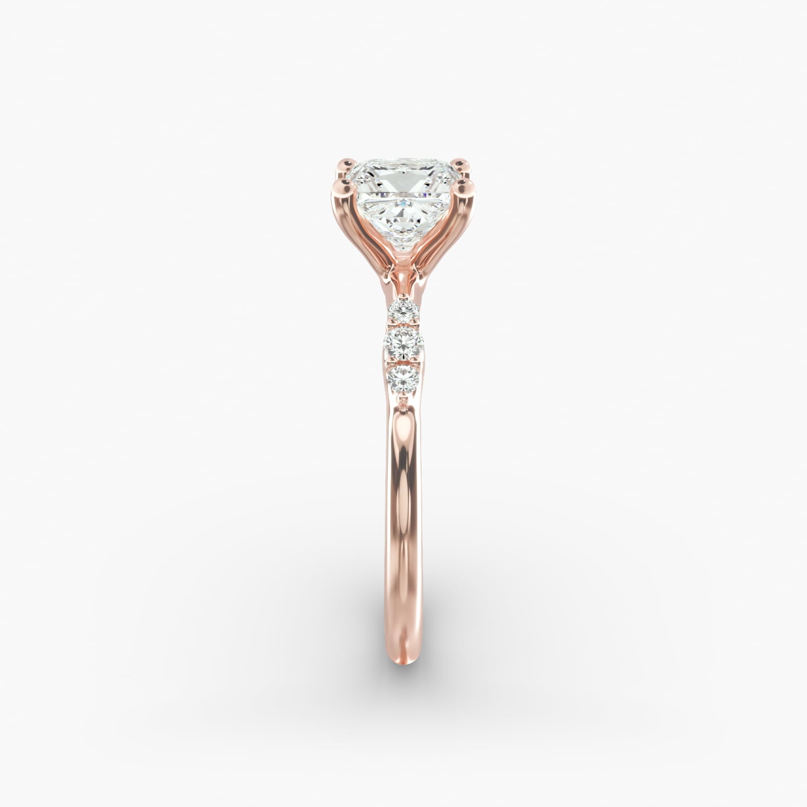 Graduated Sparkle Princess Lab Grown Diamond Center Engagement Ring