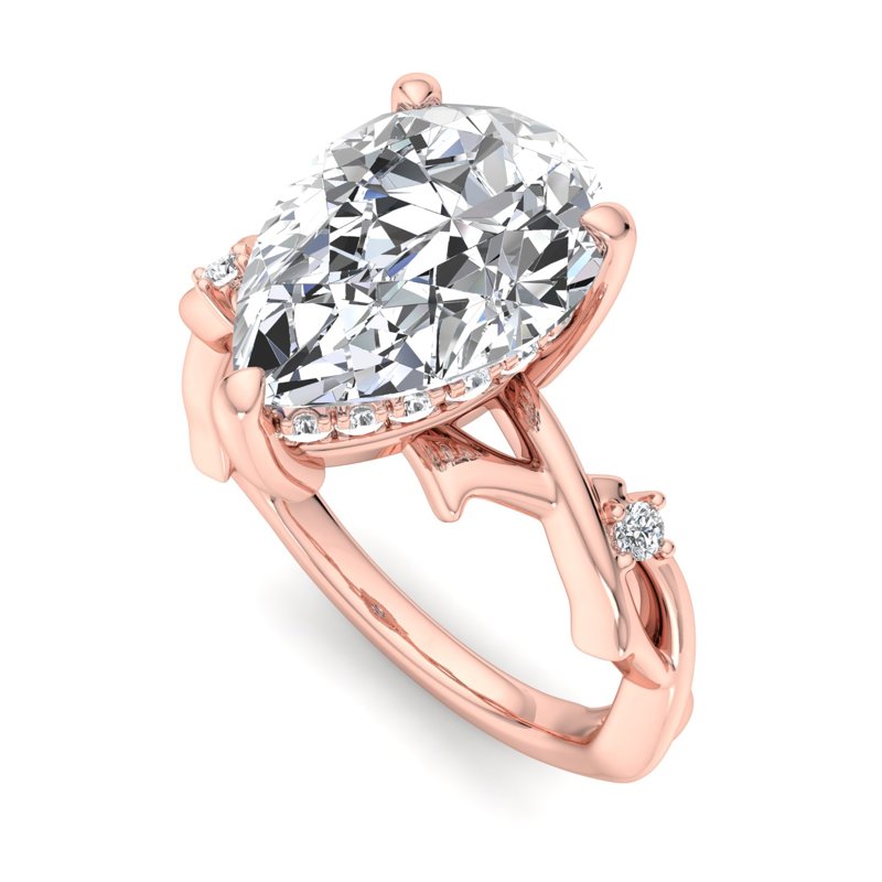 Intertwined Grace Pear Lab Grown Diamond Center Engagement Ring