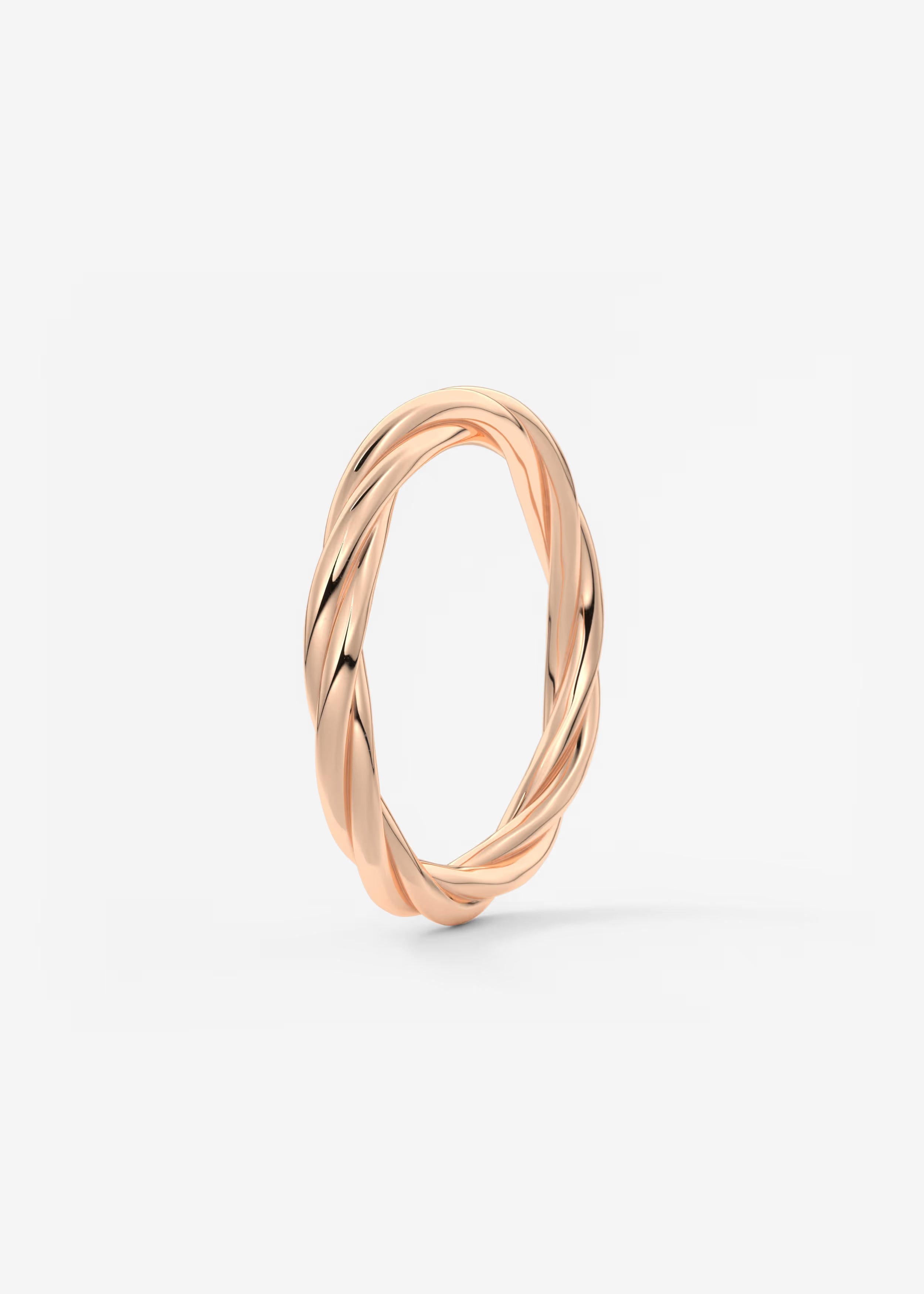 Polished Gold Interwoven Band with Twisted Openwork Design