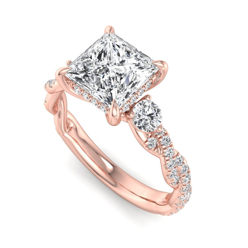 Princess Lab Grown Diamond Center Engagement Ring