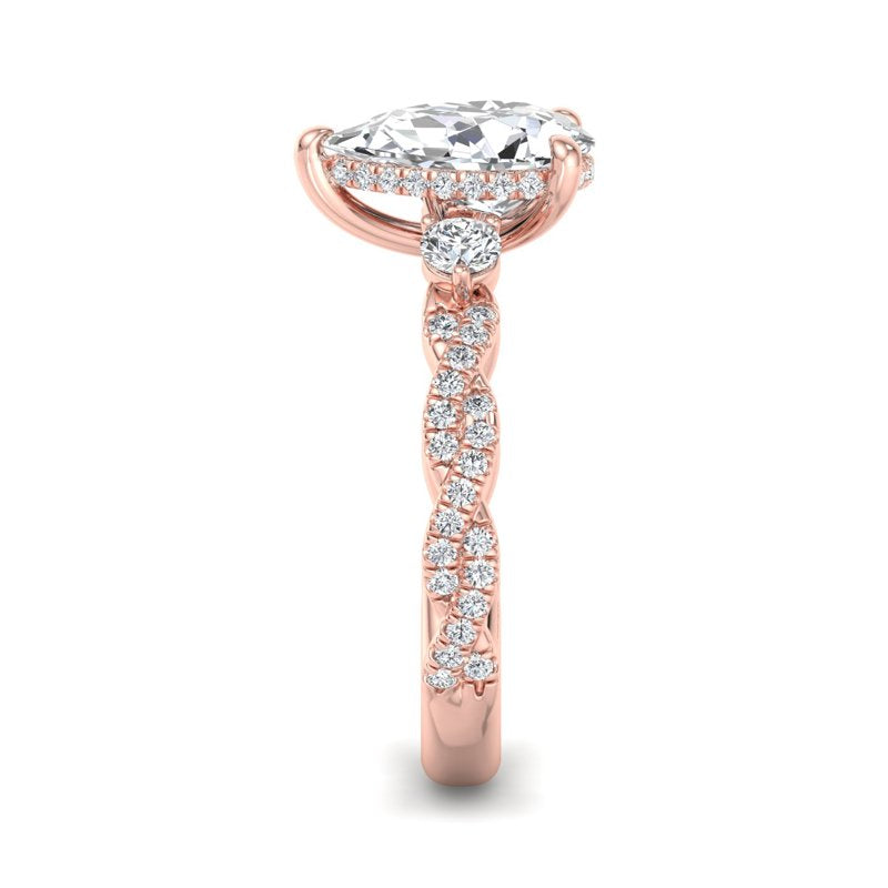 Pear Lab Grown Diamond Center Engagement Ring