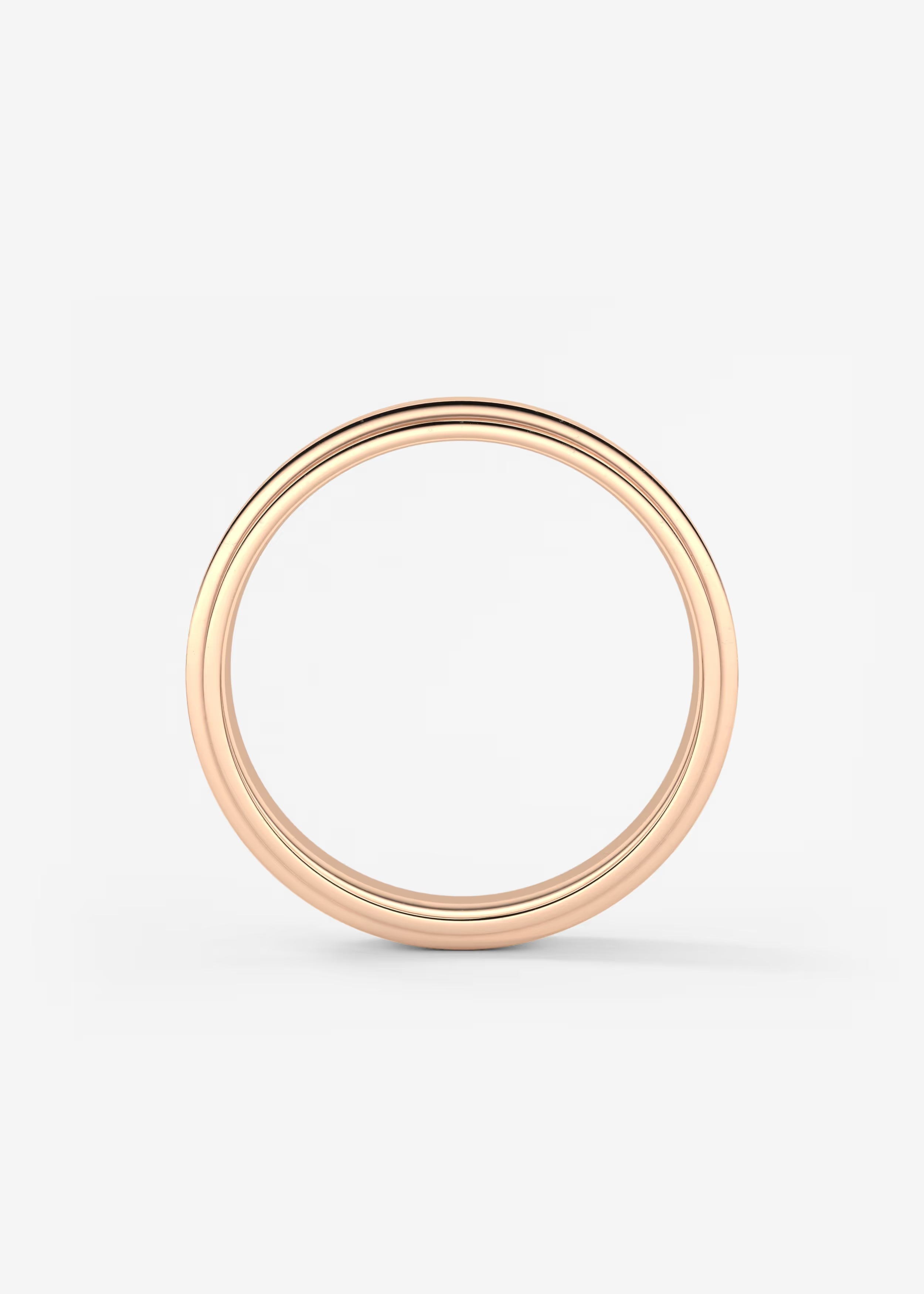Matte Brushed Gold Band with Polished Interior and Beveled Edge