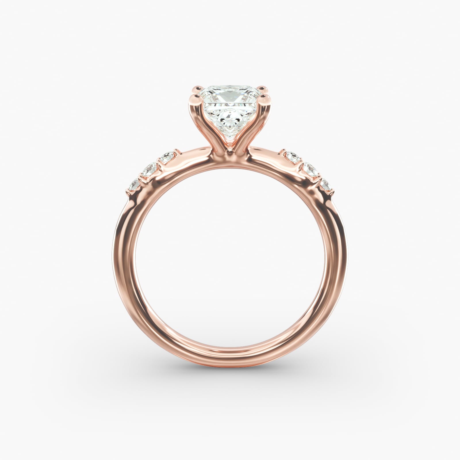 Graduated Sparkle Princess Lab Grown Diamond Center Engagement Ring