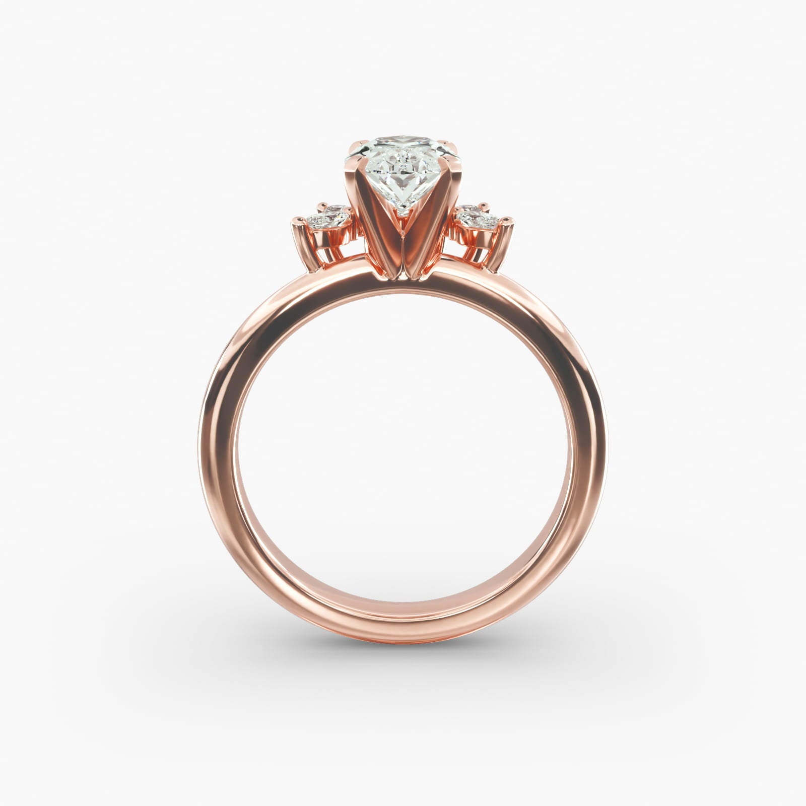 Crown Bloom Halo Oval Lab Grown Diamond Center Engagement Ring