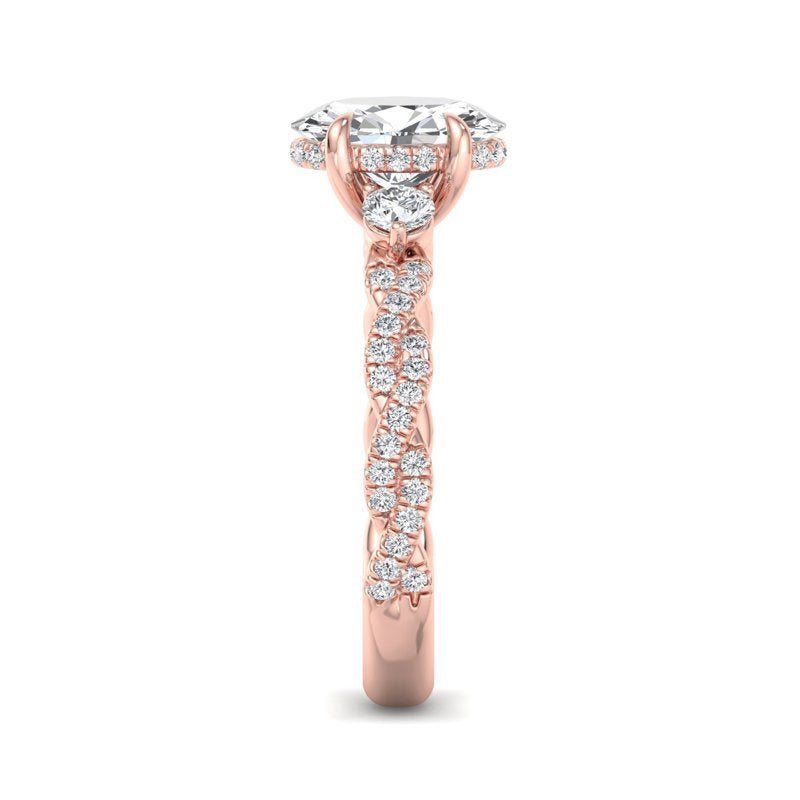 Oval Lab Grown Diamond Center Engagement Ring