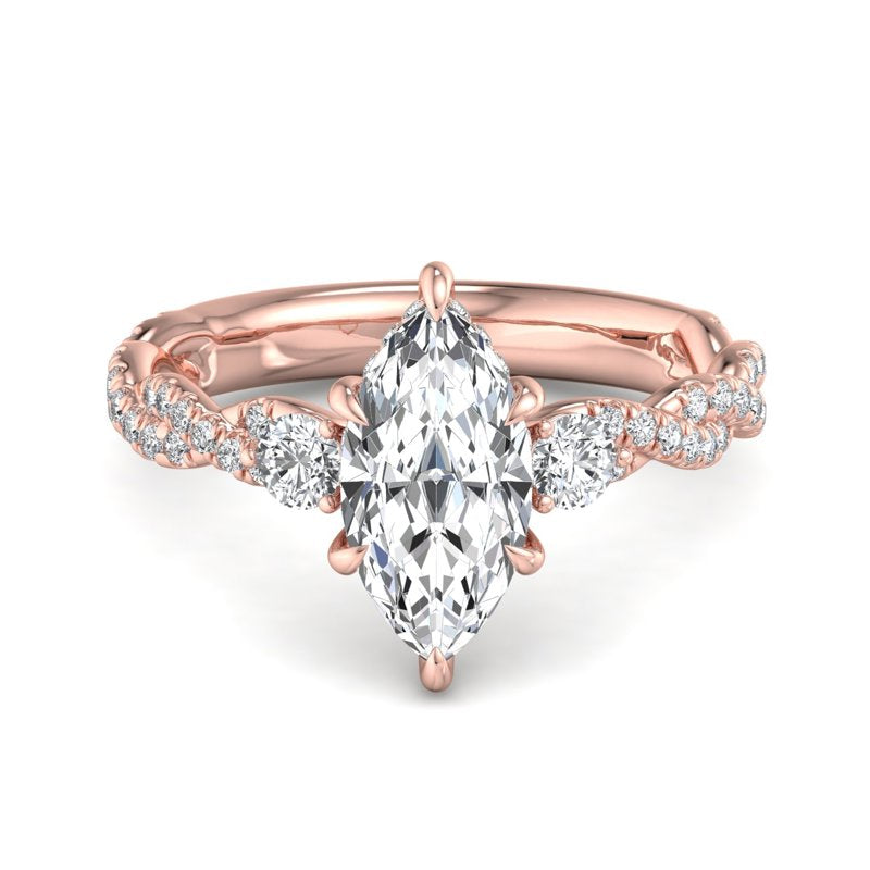 Marquise Lab Grown Diamond Center Engagement Ring