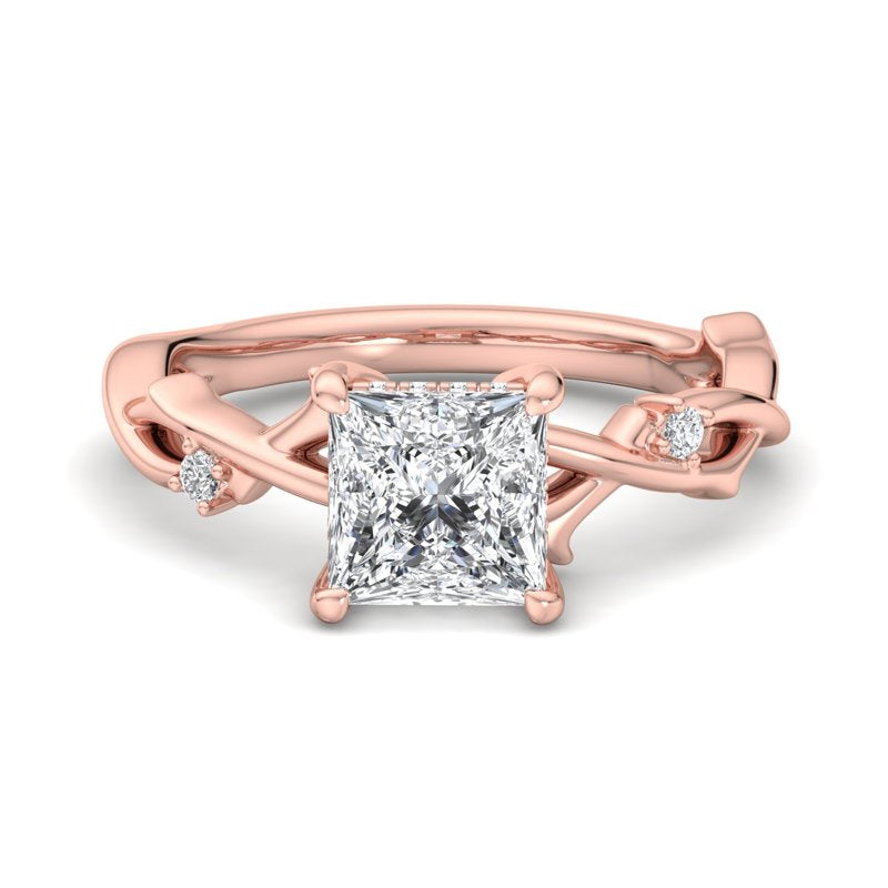 Intertwined Grace Princess Lab Grown Diamond Center Engagement Ring