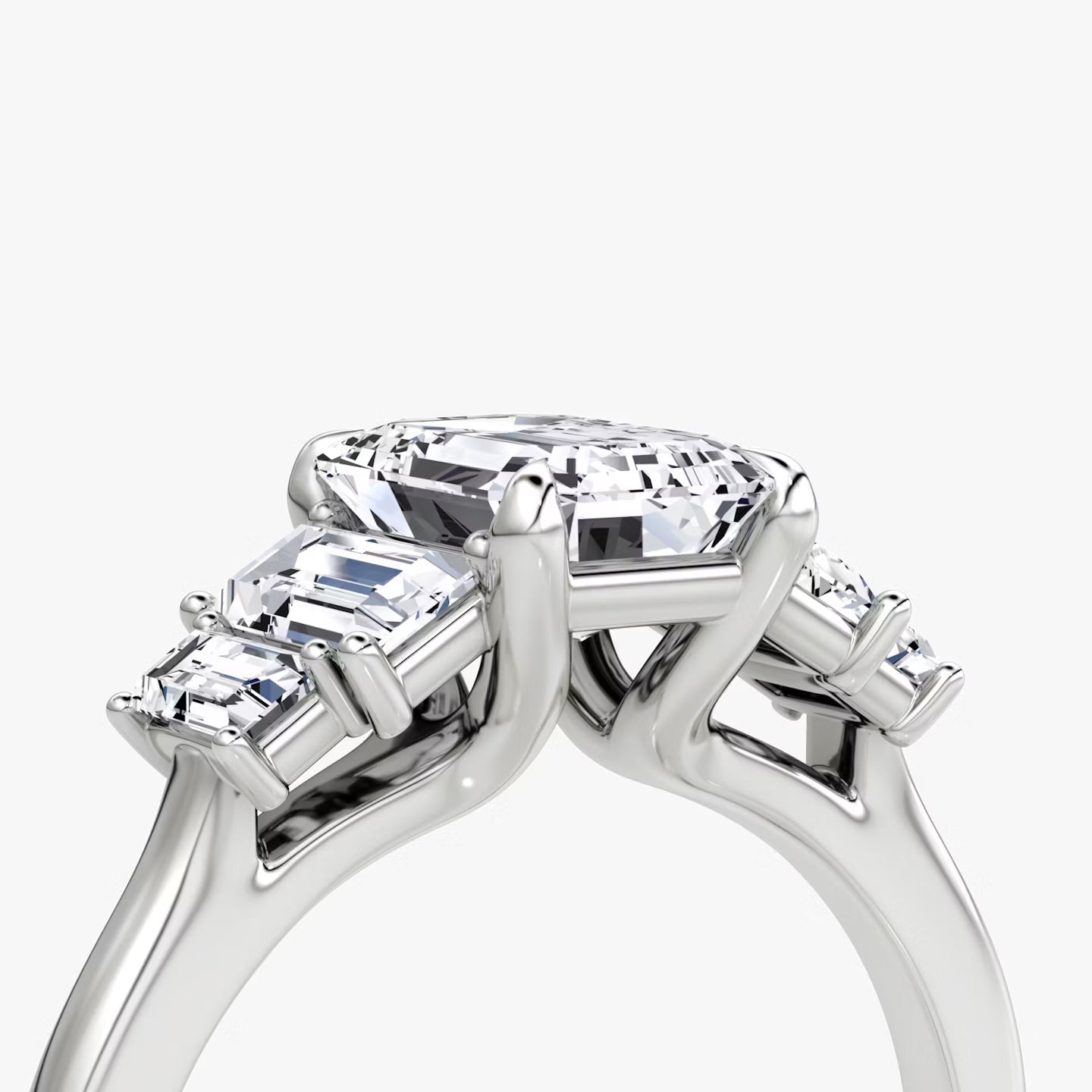 The Five Stone Heirloom Emerald Engagement Ring