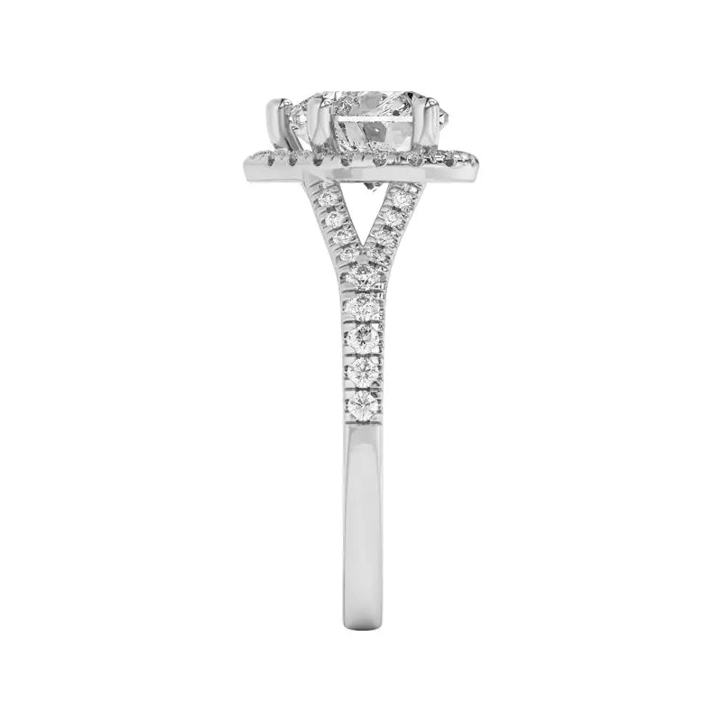 Timeless Halo Heart Engagement Ring